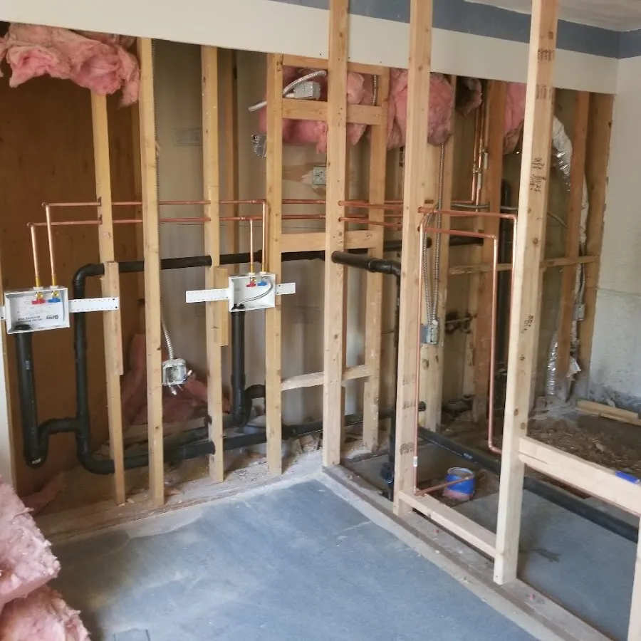 Copper pipe rough-in and plumbing installation in Florham Park